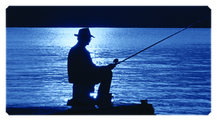 DSC700 320 BL Gone Fishing (Dock) Blue